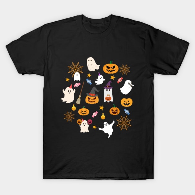 Halloween Face Mask, Happy Hallween For kids, Haloween ghost Face Mask for Kids. T-Shirt by DakhaShop